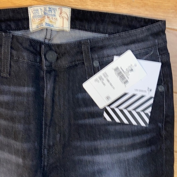 NWT Sandrine Rose Mixed Denim Zipper Jeans, size 27 - Picture 5 of 9